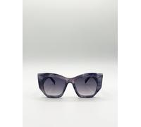 SVNX Women's Square Cat-Eye Sunglasses in Purple Multi SVNX Purple One Size