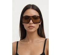 SVNX Women's Tortoiseshell Oversized Flat Top Square Frame Sunglasses in Brown