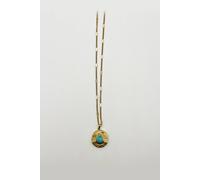 SVNX Women's Turquoise Stone Pendant Necklace in Gold