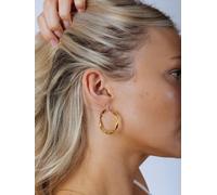 SVNX Women's Twist Hoops - Pouch Included in Gold