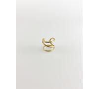SVNX Women's Wrap Wave Ring in Gold | Size: Medium/Large SVNX Gold M/L