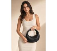 Svnx Woven Hobo Chain Shoulder Bag In Black Black
