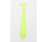 Svnx Woven Scarf With Tassles In Neon Yellow Yellow One Size