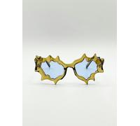 SVNX Y2K Irregular Novelty Sunglasses in Brown - One Size - Brown