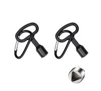 SVOCK 2Pcs 9mm Metal Triangular Key Electric Meter Box Key with 2 Spring Hooks, Meter Cupboard Key, Triangle Universal Key for Gas Meter Box Bin Water Mete Gas Tank, Portable