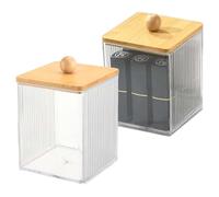 SVOCK 2PCS Cotton Bud Storage, Qtip Holder, q tip holder, cotton Wool pad Holder, Tampon Holder, Ear Bud Holder, tampon holder