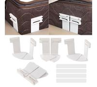 SVOCK 4Pcs Bed Sheet Clips, White Sheet Holders for Bedding Bed Sheet Holders for Corners, Mattress Slide Stopper Anti Slip Mattress Gripper, Quilt Fixing Clip for Mattress Protector Blanket Bedding