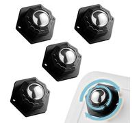SVOCK 4Pcs Black Appliance Wheels for Kitchen Appliances, Steel Ball Roller Ball Wheel Universal, Mini Self Adhesive Pvc Casters Universal Wheel Mini Small Kitchen, 360° Swivel Furniture Wheels
