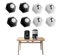 SVOCK Pack of 8 Ball Castors for Furniture, Furniture Castors, Flat Black White, Rolls for Gluing Kitchen Appliances, Furniture Castors Small, Wheels for Furniture, Coffee Machines, Storage Boxes,