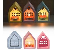 SVOCK Silicone Mould House with Heart, Mini Houses Casting Moulds for Crafts, Plaster, Candles, DIY - Novelties