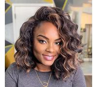 Svolna Ocean Wave Crochet Hair 126 Strands Pre Curly 9 Inch 7 Bundles Deep Wave Short Wave Crochet Curly Braided Hair Extensions for Women