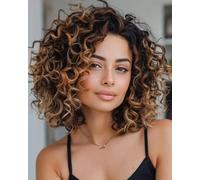 Svolna Ocean Wave Crochet Hair 9 Inch Blonde Ombre Curly Ocean Wave 7 Bundles T1 30 27 Deep Wavy Short Wavy Ocean Wave Crochet Braids