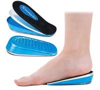 Svowin 3 Layers Adjustable Height Increase Insoles, Heel Lift Inserts for Leg Length Discrepancies and Achilles Tendonitis, Heel Cushion Cups for Heel Pain, Heel Spur, Men and Women (Small)