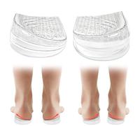 Svowin 3 Layers Adjustable Supination Overpronation Insoles, Anti-Slip Medial Lateral Heel Wedge Insoles for Foot Alignment, Knee Pain, Bow Legs, Osteoarthritis (Clear, L: W 8-12/ M 7.5-14)