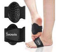 Svowin Arch Support Compression Sleeves for Flat Feet, Adjustable Velcro Plantar Fasciitis Braces for Fallen Arches, Unisex Orthotic Arch Support Wrap for High Arch, Feet Pain Relief