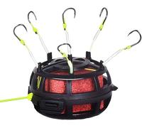 svpfuo Pack of 4 Fishing Hooks with 360° Rotation, Flexi Hooks for Bottom Fishing, Fishing Lure Swivel Hooks, Anti-Twisting, Fishing for Crucian Carp, Carp, Zander Perch, Trout, etc. in Still Water