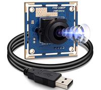 SVPRO 1080P USB Camera Module, Fisheye Wide Angle, UVC Webcam Board 1080P/30fps, 480P/100fps,Computer Machine Vision Industrial Camera for Android Linux Windows Mac OS