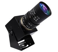 SVPRO 8MP USB Camera, Manual Focus Webcam with Varifocal 5-50mm CS Mount Lens-10X Zoom External Camera for Laptop PC Computer, UVC Plug and Play UVC