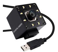 Svpro Auto Focus USB 4K 30pfs UHD Camera for Computer with IMX415 Sensor, 100° No Distortion Mini Camera with LED Light for Teaching/Meeting/Live Streaming, Plug&Play