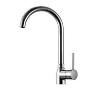 Svqydc Kitchen Tap Chrome Kitchen Mixer Taps 1 Hole Single Lever Kitchen Sink Mixer Tap Monobloc Kitchen Sink Taps Swan Neck 360° Swivel Spout Kitchen Faucet