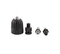 SVRITE 0.8-10mm Precise Keyless Drill Chuck Converter 3/8Inch- 24UNF Thread Quick Change Adapter with SDS-Plus Hex Socket