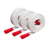 SVSBJMK 1 White Lifting Strap, 2, 3 and 5 Ton Industrial Flat Slings, 4 Layer Braid, Wear-Resistant, for Lifting Cranes. (1t Length 6m)