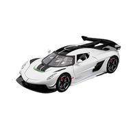SVSKOFOGMF 1:22 for JESKO Racing Car Model Toy, Die-cast Metal, with Music and Pull-back Function, Collectible Model(Batteries Not Included)(White)