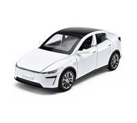 SVSKOFOGMF 1:32 for Tesla Model Y Alloy Car Sound and Light Effects Office Desktop Decompression Toy (Batteries not included)(White)