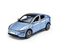 SVSKOFOGMF 1:32 for Tesla Model Y Alloy Car Sound and Light Effects Office Desktop Decompression Toy (Batteries not included)(Blue)