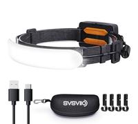 svsviio Rechargeable Headlamp PRO,5000mAh 1500 Lumen Super Bright 230°Beam LED Head Lamp,Headlights for Forehead,3 Modes,IPX6 Headlamps for Adults Camping/Hiking/Hard Hat/Mechanic