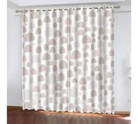 SVTUSR 3D Geometric Polka Dots On White Background Pattern Curtains 234X230Cm Eyelet Blackout Curtains Noise Reducing Thermal Insulated Eyelet Ring Top Window For Kids Bedroom Living Room 2 Panels
