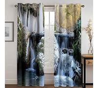 SVTUSR 3D Winter Forest Ice Pattern Curtains 234X230Cm Eyelet Blackout Curtains Noise Reducing Thermal Insulated Eyelet Ring Top Window For Kids Bedroom Living Room 2 Panels