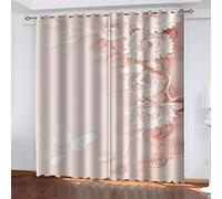 SVTUSR Blackout Curtains For Bedroom Living Room 3D Abstract Pink Flower Vine Butterfly Pattern Super Soft Thermal Insulated Eyelet Curtains For Kids Nursery Home Decoration 280X260Cm 2 Panels