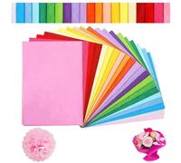 SVUPUE Coloured Tissue Paper - 100 Sheets A4 Transparent Paper in 20 Colours for Wrapping Gifts, Crafting and Decorating