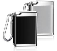 SVUPUE Portable Mini Travel Ashtray, Metal Cigarette Pocket Square Ashtray for Travelling and Outdoor Use (2Pcs)