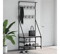 SVV Clothes Rack with Shoe Storage Grey Sonoma 80x40x184 cm