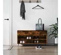 SVV Shoe Bench Smoked Oak 102x35x55 cm Engineered Wood