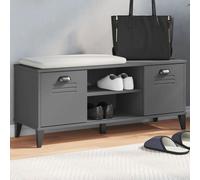 SVV Shoe Bench VIKEN Anthracite Grey 106x35x45 cm Engineered Wood