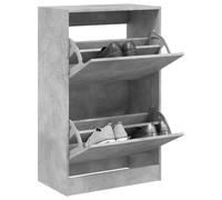 SVV Shoe Cabinet Concrete Grey 60x34x96.5 cm Engineered Wood