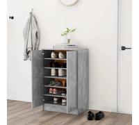 SVV Shoe Cabinet Concrete Grey 60x35x92 cm Engineered Wood
