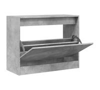 SVV Shoe Cabinet Concrete Grey 80x34x63 cm Engineered Wood