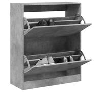 SVV Shoe Cabinet Concrete Grey 80x34x96.5 cm Engineered Wood