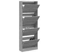 SVV Shoe Cabinet Grey Sonoma 60x21x163.5 cm Engineered Wood