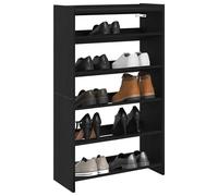 SVV Shoe Rack Black 60x25x100 cm Engineered Wood