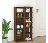 SVV Shoe Racks 2 pcs Brown Oak 27.5x27x102 cm Engineered Wood