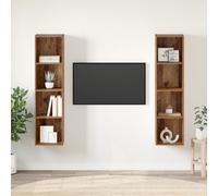 SVV TV Cabinet 2 pcs Brown 37 x 37 x 142.5 cm Engineered Wood