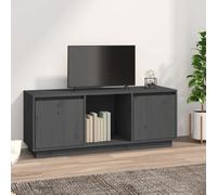 SVV TV Cabinet Grey 110.5x35x44 cm Solid Wood Pine