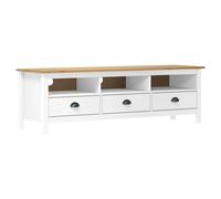 SVV TV Cabinet Hill White 158x40x47 cm Solid Pine Wood