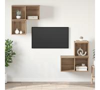 SVV TV Cabinet Set Wall-mounted 4 pcs Artisan oak 37 x 37 x 72 cm