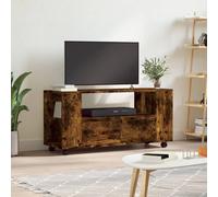 SVV TV Cabinet Smoked Oak 102x34.5x43 cm Engineered Wood